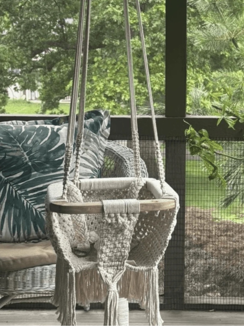 Finn + Emma Macrame Baby Swing